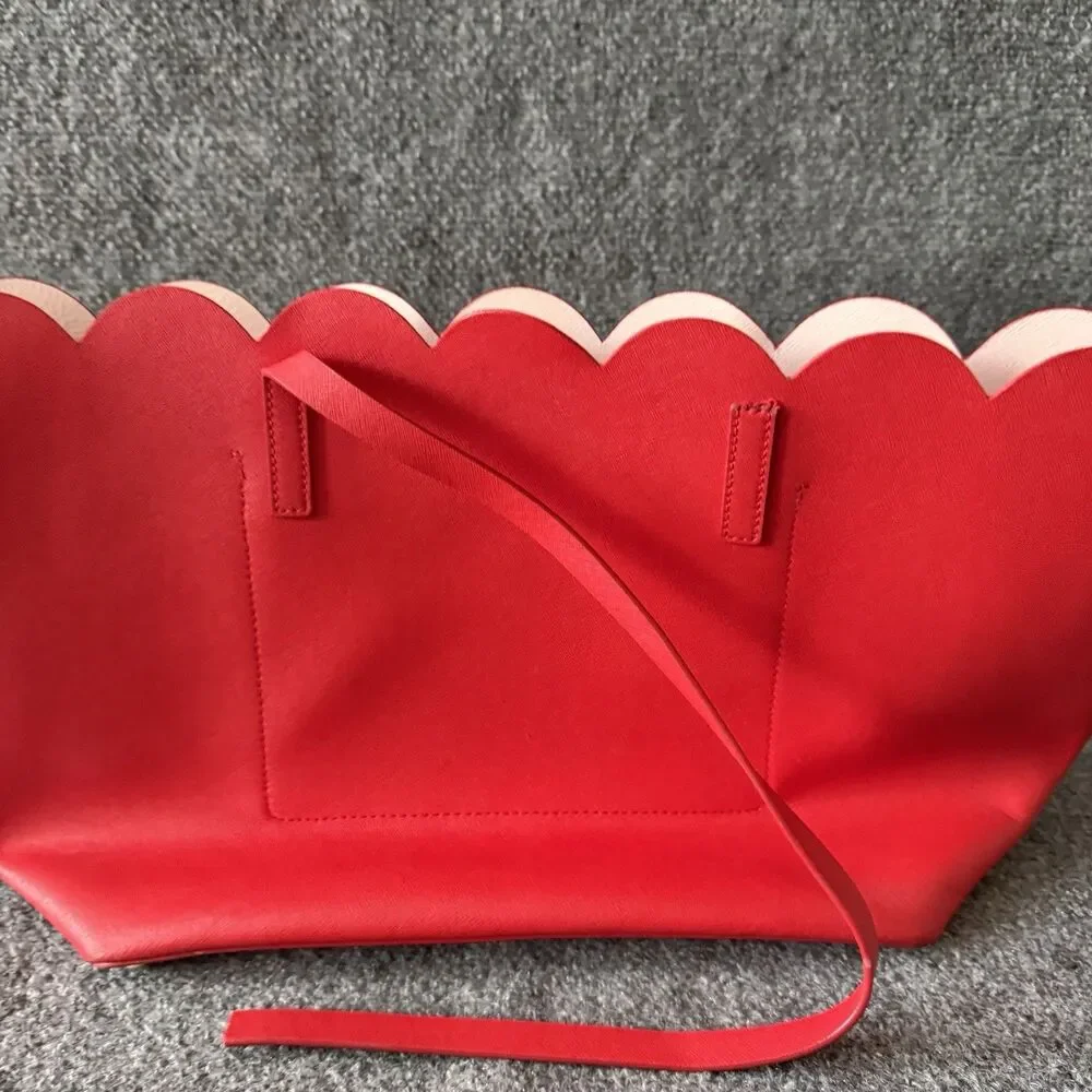 Kate Spade New York Lily Avenue Carrigan Tote Large Red Scalloped